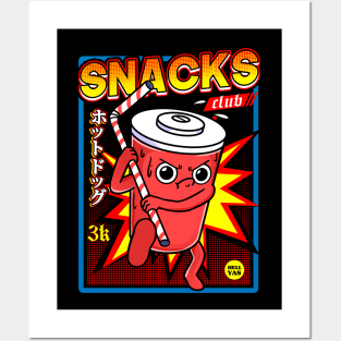 snacks club soda Posters and Art